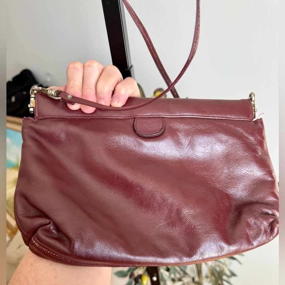 Etienne Aigner Vintage‎ Leather Shoulder Bag Oxblood - Picture 7 of 11